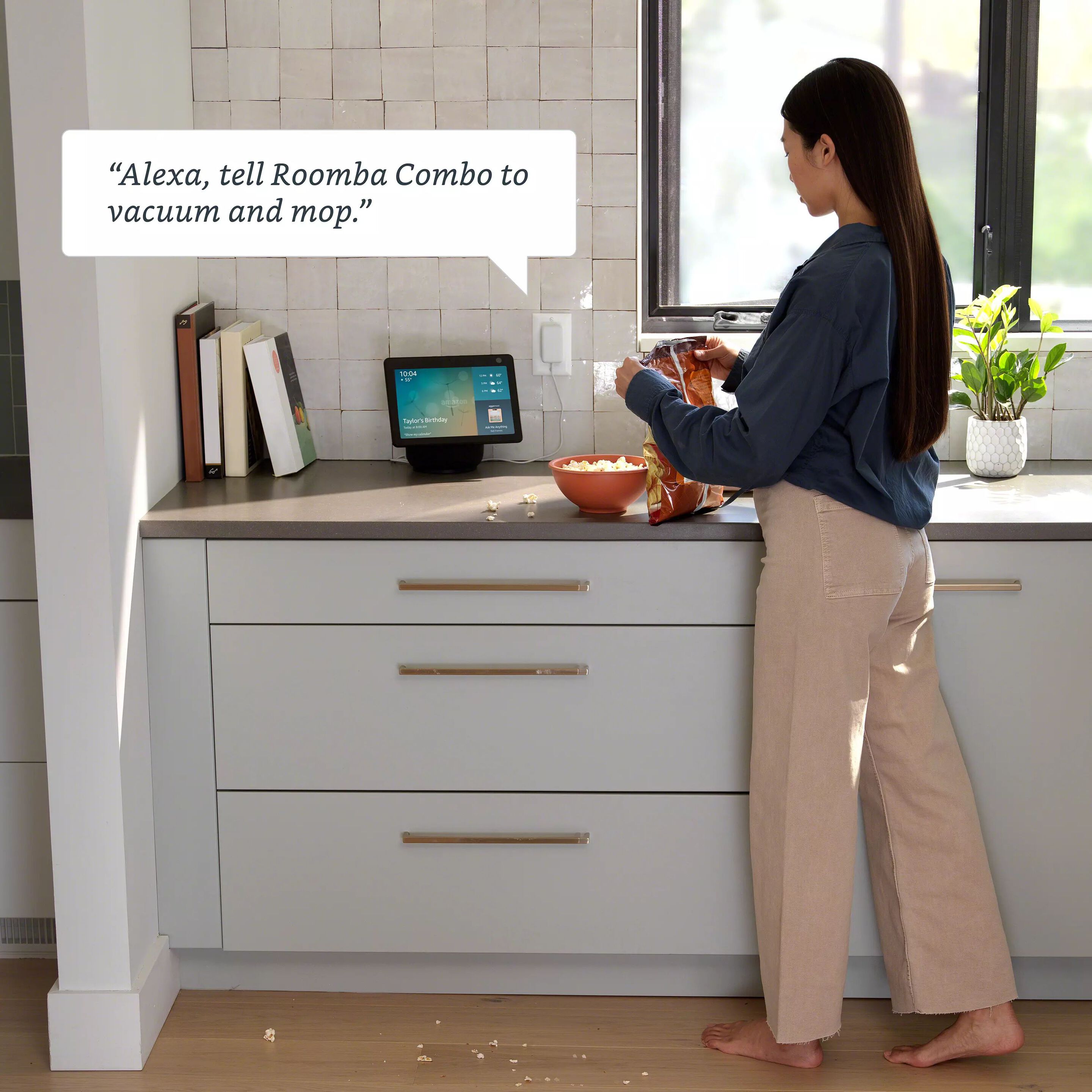 Clean by voice with Alexa, Siri & Google Assistant⁶